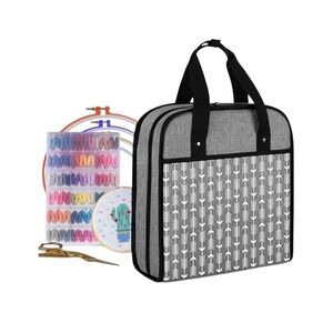 Yarwo Embroidery Craft Storage Bag Organizer Tote with Pockets for Supplies NWOT